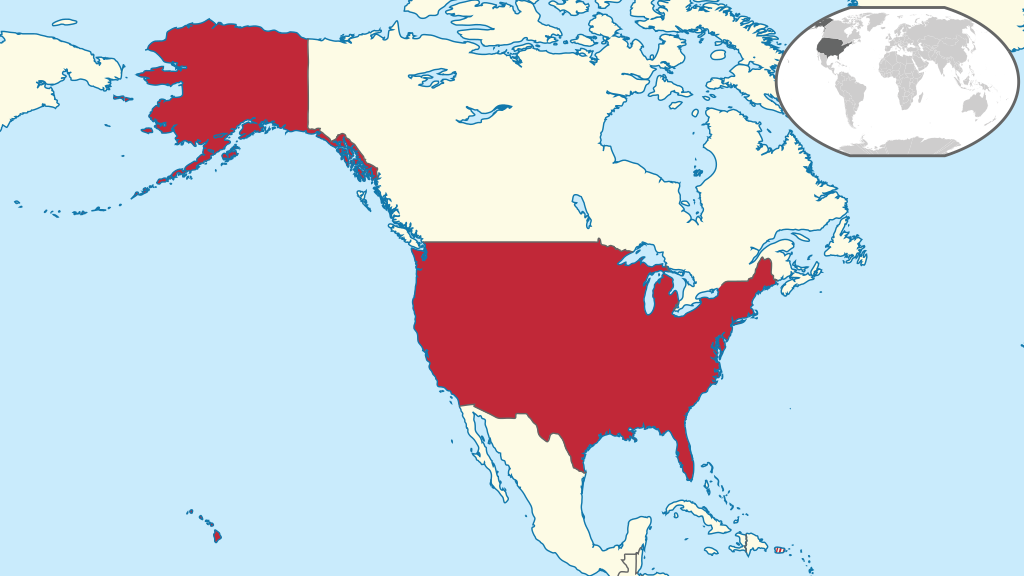 mapa de ubicación de estados unidos - mapa de estados unidos